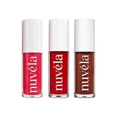 Nuvéla Lip Oil Elixir Dudak Yağı - Apple Red & Baby Pink & Tropical Beach